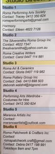 Studio Contacts