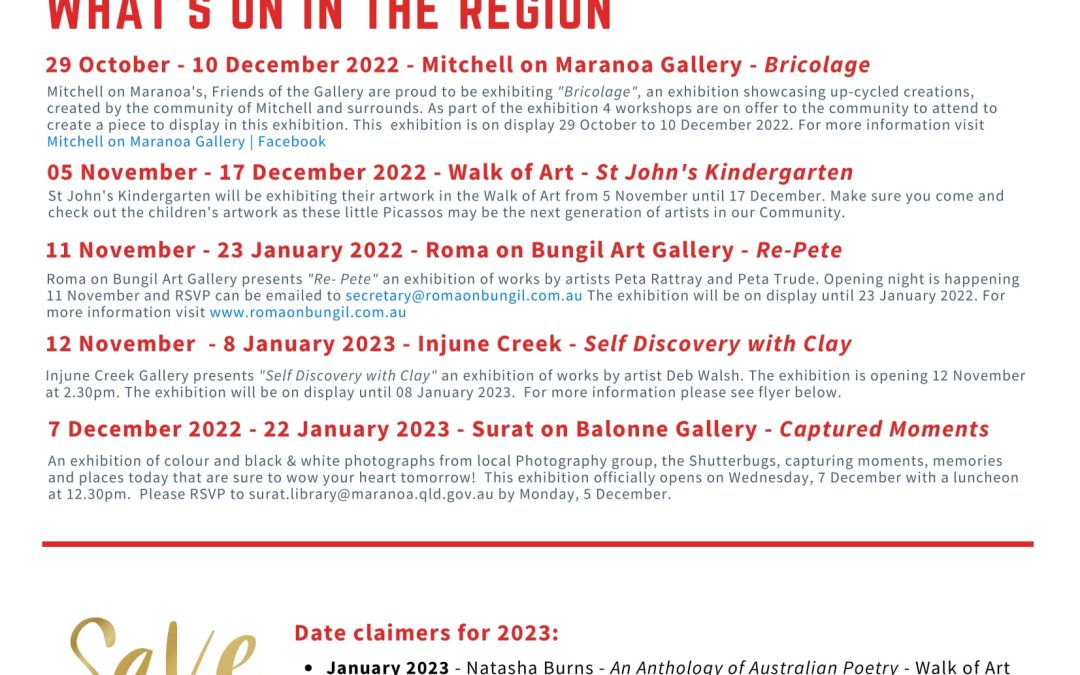 221231: Arts in the Maranoa – December Newsletter