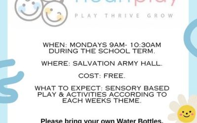 Heart Play (Sensory Based Play)  at the Salvation Army – Mondays